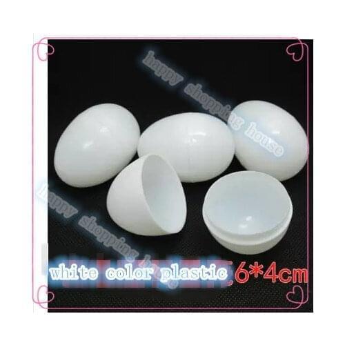 A5 Home decoration Easter egg plastic decorative white color eggshell DIY wedding toys for children 6cm*4cm