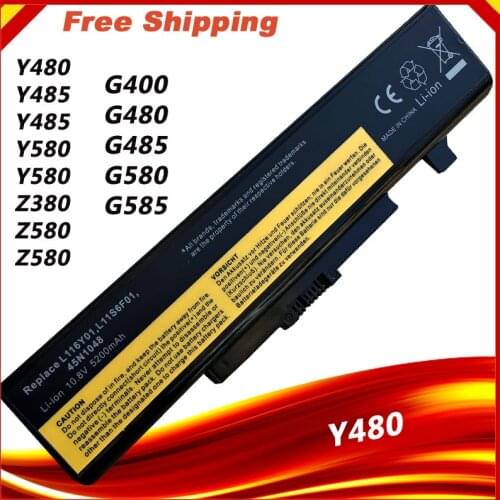 Laptop Battery For Lenovo G480 G485 G585 G580 Y480 Y580 Z380 Z480 Z580 Z585 Z485 6 Cells