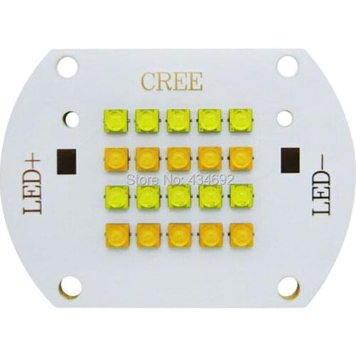 Free Shipping 100W Cree XTE XT-E White 6000K + Warm White 3000K Multichip Led Emitter Lamp Light 30-33V 3000mA