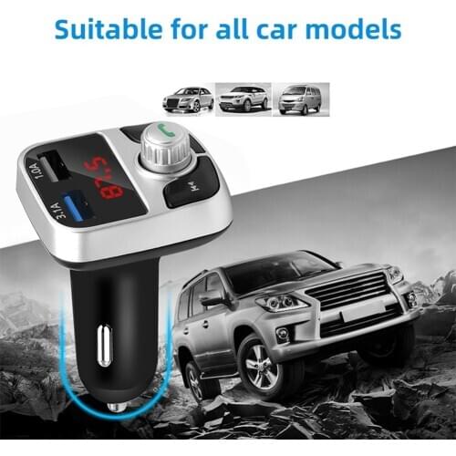 Wireless Handsfree Audio Receiver MP3 Player USB Charger Car Accessories Handsfree Car Bluetooth 5.0 FM Transmitter