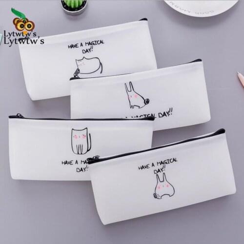 1 Pics Lytwtws Cute Cartoon Kawaii Animals Pomegranate Portable Pen Pencil Bag Case Pocket Pounch Silicon School Stationary