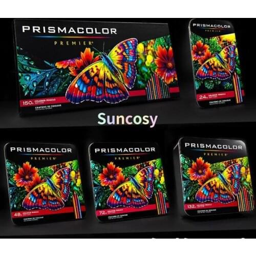 Prismacolor Premier Colored Pencils Sanford Bright Colors Rich Color Laydown 12/24/36/48/72/132/150 Colors Art Drawing Supplies