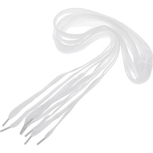 DCOS Hot Style White Flat Shoelaces Sneaker Shoes Strings 2 Pairs