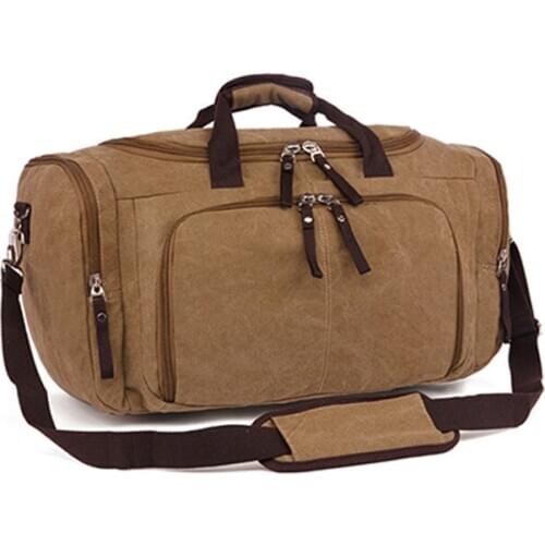 Business canvas diagonal bag retro solid color canvass business trip mens bag outdoor fashion large-capacity business bag Soft