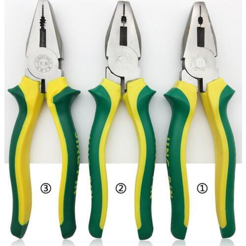 8"/200MM Electrician Plier Wire Cable Cutter Scissors Flat Nose Multi-function Tiger Plier Letter Handle Alloy Steel Manual Tool