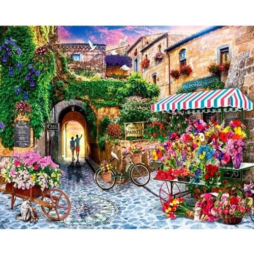 GATYZTORY Painting By Numbers Animal Landscape For Adult Paint Canvas Coloring Picture Handpainted Flower Home Decoration Gift