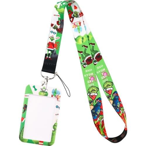 JF593 Christmas Monster Lanyard Keychain Lanyards for Key Badges ID Cell Phone Rope Neck Straps Accessories Christmas Gift