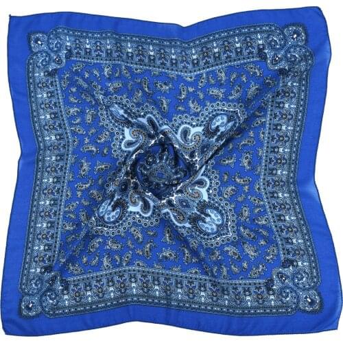 Russian National Headscarf Floral Printed Square Handkerchief Retro Bandanas Muslim Head Wraps Female Headband Scarfs