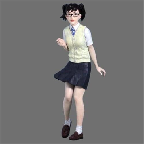 1/20 Scale Model Resin Kit Japanese Teenage Girl Assembly Models Figure Resin Kit Model Colorless Self-Assembled Toy