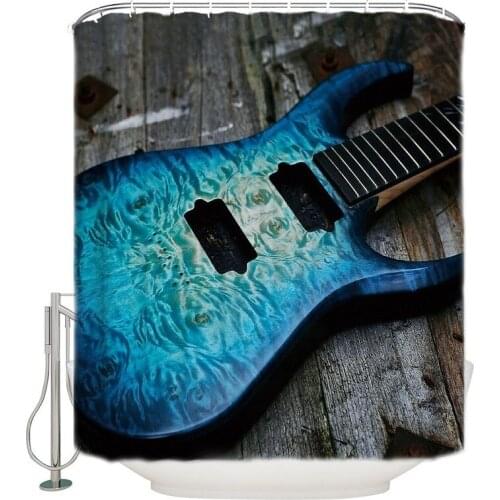 New Personalized guitar pattern shower curtains bathroom curtain panda shower curtain funny shower curtain gold shower curtain