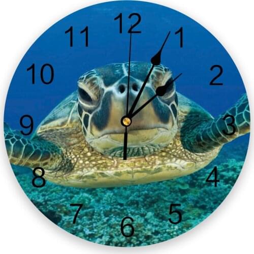 Sea Turtle New Wall Clock Fashion Living Room Quartz Watch Modern Home Decoration Round Clocks