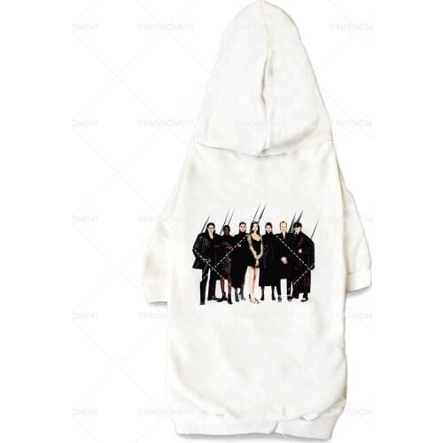 Band Print Pet Dog Clothes for Small Dogs Clothing Pug Cotton Hoodies for Yorkies French Bulldog Apparel Dog Accessories PC1560