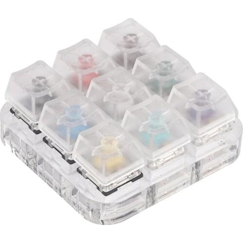 9 Key Translucent Keycaps Testing Tool Gateron MX Switches Keyboard Tester Kit G Shaft Clear Keycaps Sampler PCB