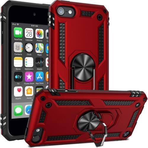 100PCS/LOT,Armor Dual Layer case 360 Degree Rotating Ring Holder Kickstand Shockproof Cover for iPod TOUCH 5/TOUCH 6,TOUCH 7