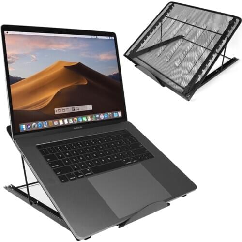 Adjustable Laptop Stand Mesh Ventilated Folding Desktop Light Box Holder Bracket Support 2 Sizes for Computer Notebook Tablet