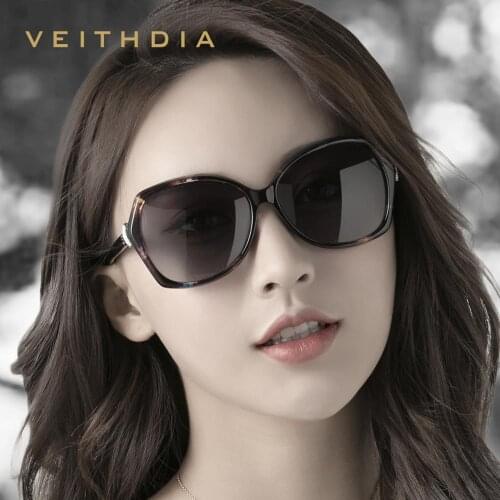 VEITHDIA 2019 Fashion Fox Diamond Women Luxury Oversized Sunglasses Elegant oculos de sol Sun glasses shades for women UV400