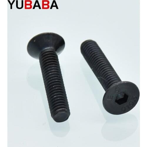 50pcs M2 M2.5 M3 M4 M5 mm flat head Oval Hex Socket Head Cap Screw black