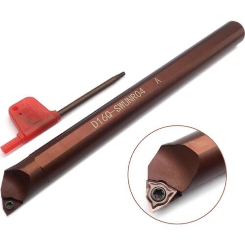 1PC D16Q SWUNR04 Spring Steel Internal Turning Tool Holder High Quality CNC Cutting Lathe Tools For WNMG040304 Carbide Inserts