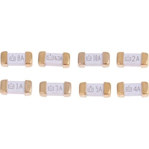 10pcs Hot Sale Gold Foot 1808 125V SMD Fast Blow Fuse 0.5A 0.75A 1A 2A 3A 4A 5A 6.3A 8A 10A 0451 Ultra-rapid Fuses