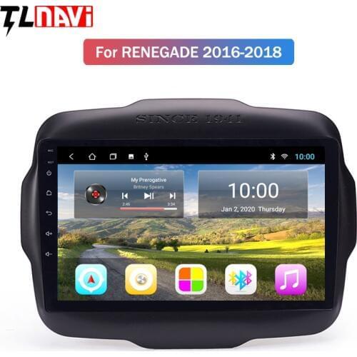 2G RAM 9 inch Android 10 full touch car multimedia system for Jeep Renegade 2016-2018 gps radio navigation
