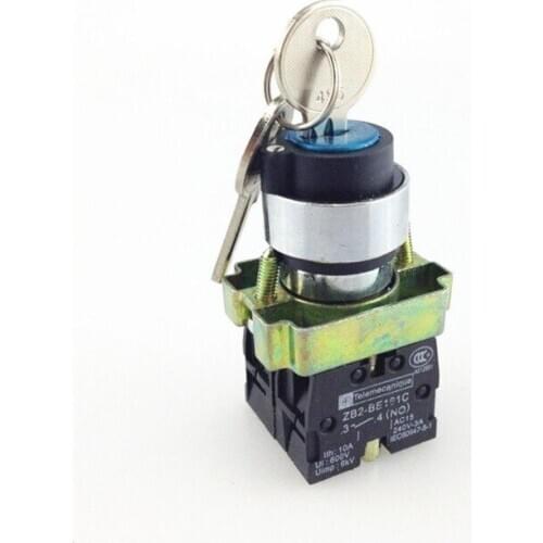 4Pcs/Lot XB2-BG33 3 Position 2 NO Normally Open 2N/O Locked Maintained Key Operated Selector Switch Brand New