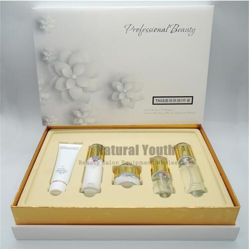 5pcs Set Hyaluronic Acid Moisturizing Essence Replenishing Cream Cosmetics Skin Care Kit