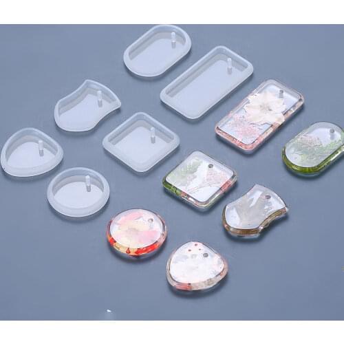 Pendant Silicone Mold for DIY Listed Necklace Keychain Pendant Epoxy Resin Glue Mold Jewelry Decoration