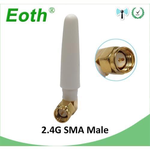 2.4GHz antenna wifi SMA Male Connector 2dbi 2.4 ghz antena small size wi fi 2.4G antenne white wi-fi antenas wireless router