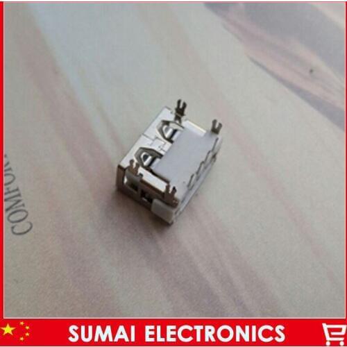 Free shipping 50pcs USB-A Female Jack 10.0 USB 2.0 Connector Without crimping four fix foot 90 degree