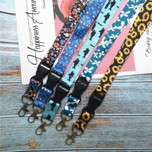 Key chain lanyard for keys keychain lanyards id badge holder neck strap phone lanyard cuello Braided neck rope