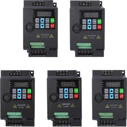 SKI780 Mini VFD Variable Frequency Converter 3-Phase Inverter for Motor 220V/380V 0.75/1.5/2.2KW RS-485 Communication Interface