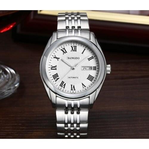 40mm Sangdo Luxury watches Automatic Self-Wind movement High quality Business watch Auto Date Roman dial Mens watch 68A