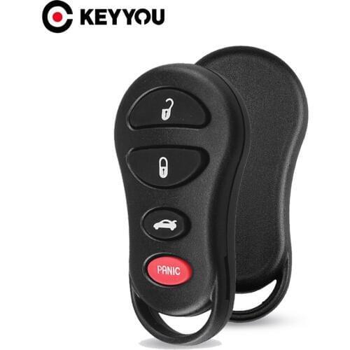 KEYYOU Car Key Shell Case 3+1 BNT For Chrysler Voyager Cruiser For Dodge Ram Dakota Jeep Cherokee Car Keyless Entry