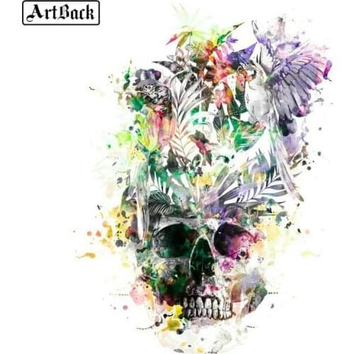 Skull flower 8 style diamond painting set full square rhinestone diamond embroidery 3d full round drill mosaic