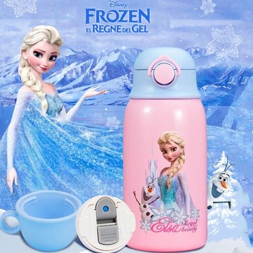 Disney Frozen Princess Thermos Flask for Children Cartoon Large Capacity Stainless Steel Thermos Portable Vacuum Flask 600ml