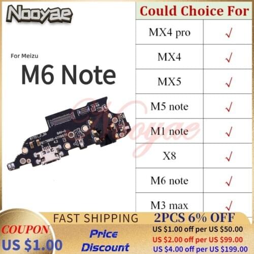 For Meizu M6 M5 M8 M1 Note L681H M3 Max Micro USB Charger Charging Port Connector Flex Cable Mic Microphone