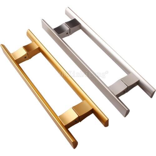 Extra Long Aluminum Glass Door Handle Supermarket Office Bathroom Champagne/Alumina/Jazz Black Color Door Handle GF36