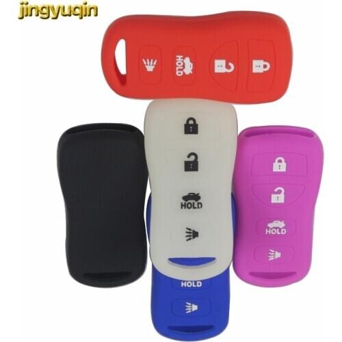 Jingyuqin Luminous Selection Silicone Smart Car Key Case For Nissan Armada Sentra 350Z Altima Maxima Infiniti For KBRASTU15