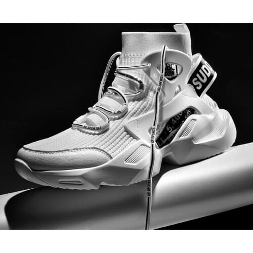 Damyuan Mens Socks for Casual Sneakers Male Mesh Breathable Platform Outdoor Walking Shoes Man High Top jogging Sneakers