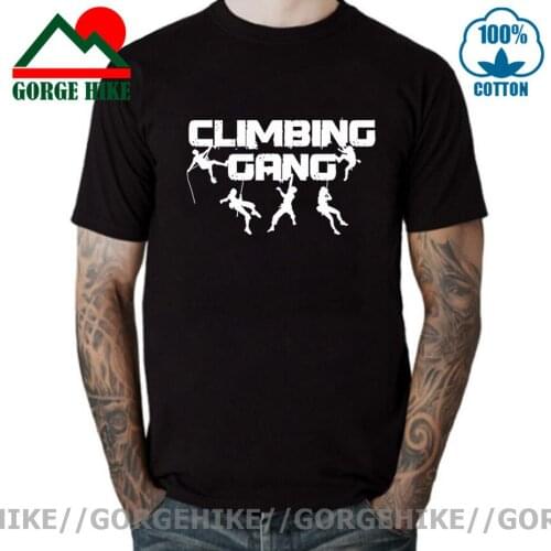 Man Rock Climbing T shirt men Climb Mountaineer Hiking Outdoor Activity Adventurer Climbing Gang T-shirt Mountain Climber tshirt