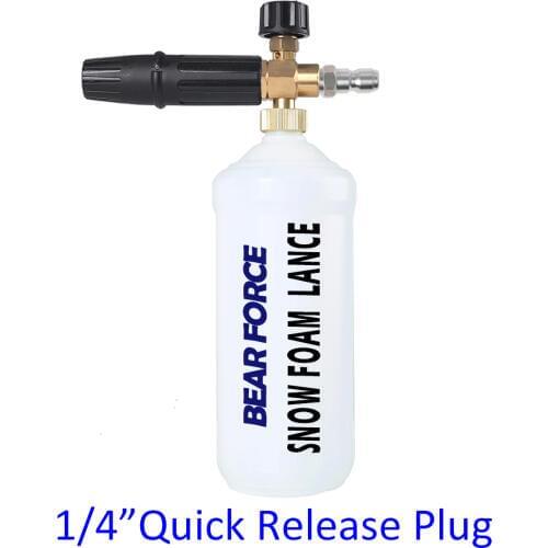 Pressure Washer Foam Cannon Snow Foam Lance Foam Nozzle Foam Generator Soap Gun 1/4" Quick Release Connector Plug Car Foam Wash