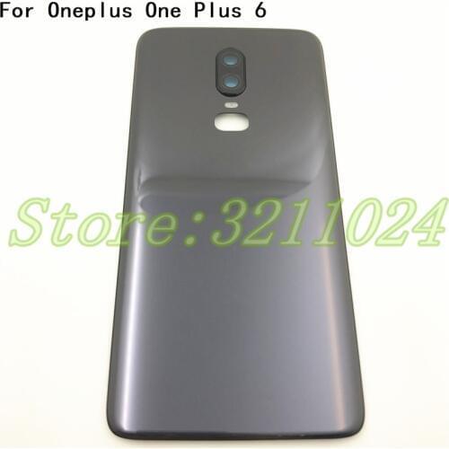 Original Glass For Oneplus 6 6T Back Battery Cover Rear Door Panel Housing Case + Camera Lens +Adhesive Tape