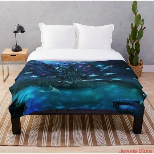 Subnautica Indie Game Throw Blanket Super Soft Printing Family Car and Sofa Bed throws Summer Office Quilts