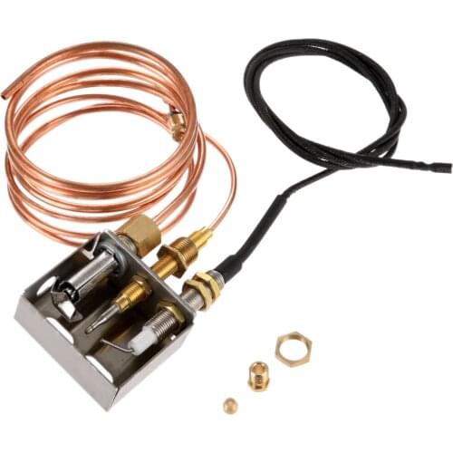 Propane Gas Heater Fireplaces Fire Pits Safety Replacement Part Pilot Burner Assembly for Propane Igniter Kit 900mm Thermocouple