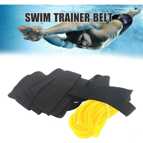 Swim Ankle Strap Stationary Swim Training Leash With Tether And Elastic Rope And Storage Bag For Swimming Training