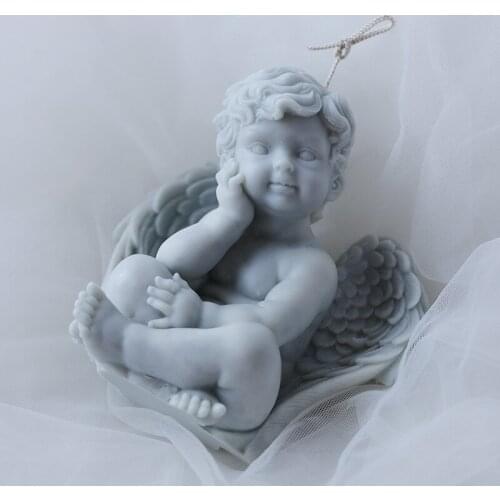 3D Angel Candle Silicone Mold European-style Little Angel Decoration Scented Candle DIY Candle Making Supplies Plaster Mold