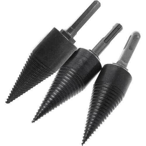 Firewood Machine Drill Wood Cone Reamer Punch Driver Drill Bit Split Drilling Tools 130x32mm Wholesale dropshipping
