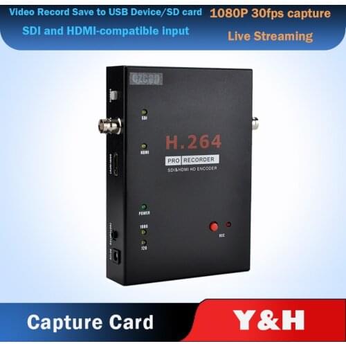 EZCAP286 SDI HDMI HD Video Capture Recorder Live Streaming Support FOOTSWIT For USB Flash/HDD/For SD card With Remote Control