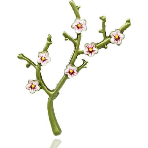 CSxjd 2019 New Vintage brooch Green paint plum brooch shawl scarves buckle Accessories