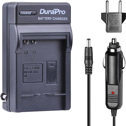 1pc DuraPro NB-4L NB-6L NB-8L Car / Wall Charger + EU Plug for Canon NB 4L 6L 8L IXUS 100 110 30 IS IXY Digital 10 SD300 Camera
